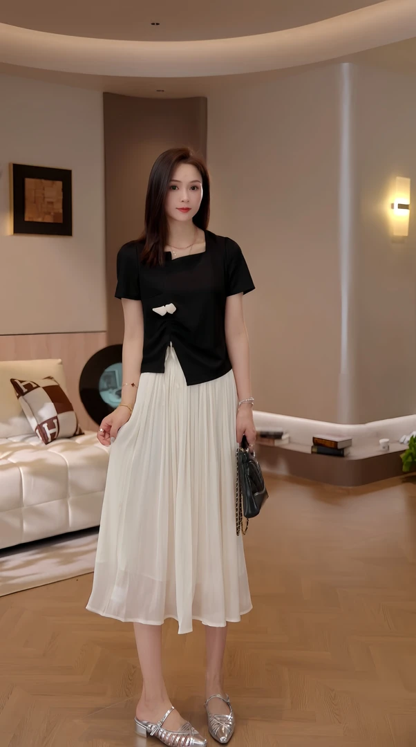 豆豆3 夏季时尚洋气气质显瘦套装  D8075