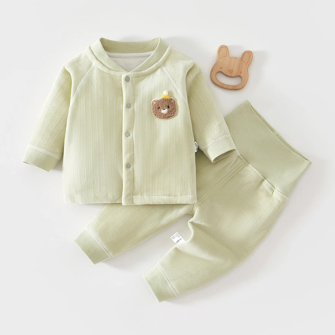 新生婴儿衣服秋冬款6一12月棉衣棉裤套装a类纯棉婴幼儿分体两件套