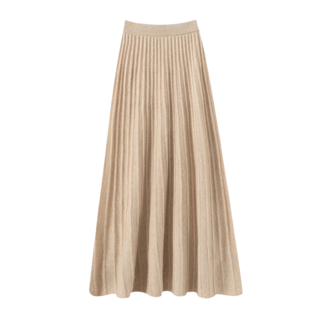 【小山羊绒】100%羊绒伞裙巨显瘦超有气质半身裙  687