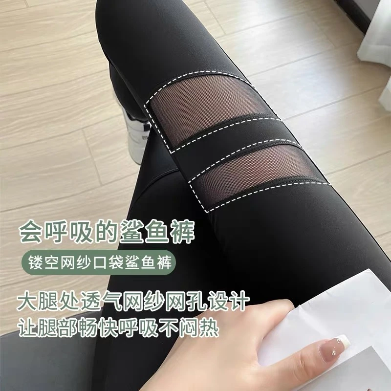 【9115网纱款】春夏外穿鲨鱼裤