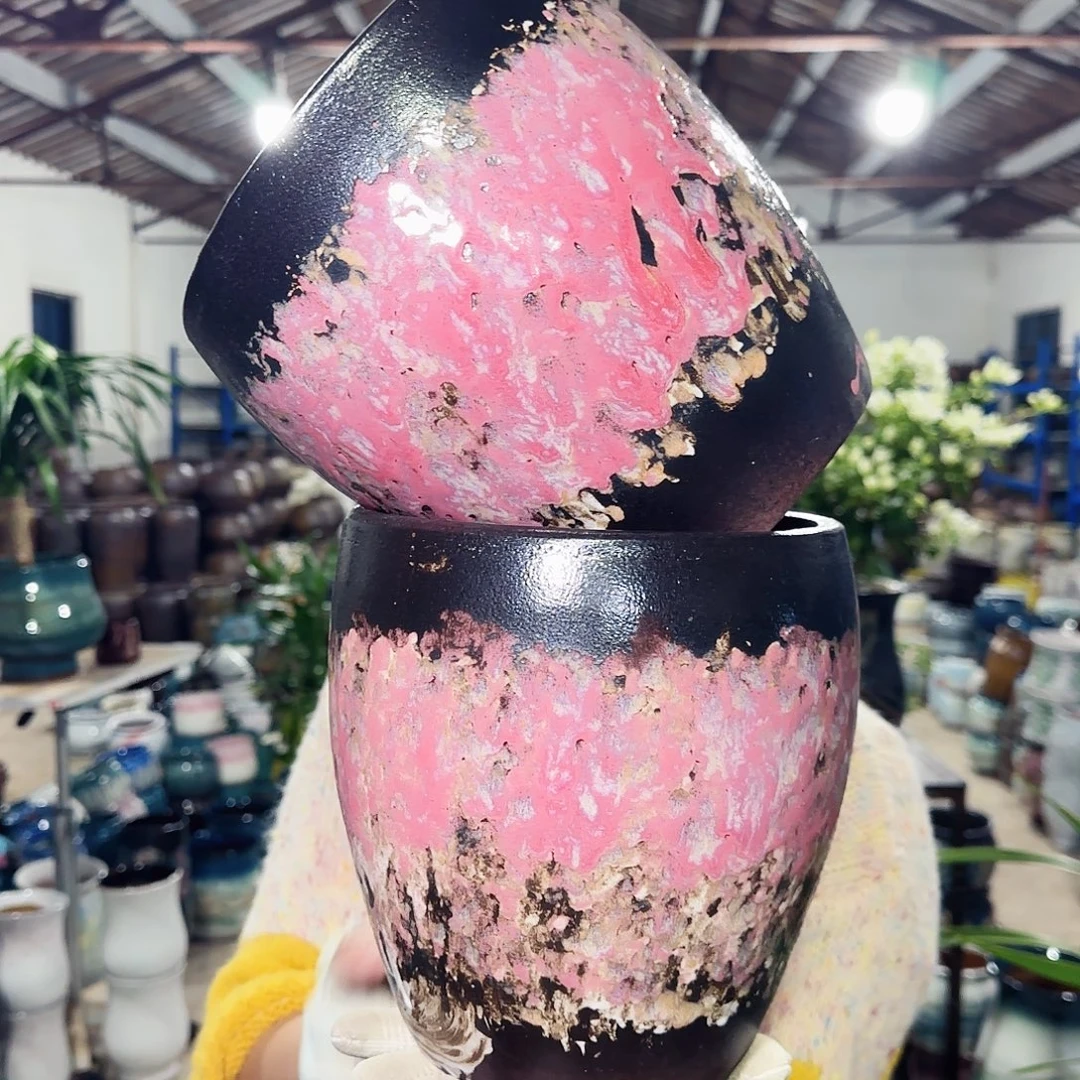 紫砂花盆高20口18