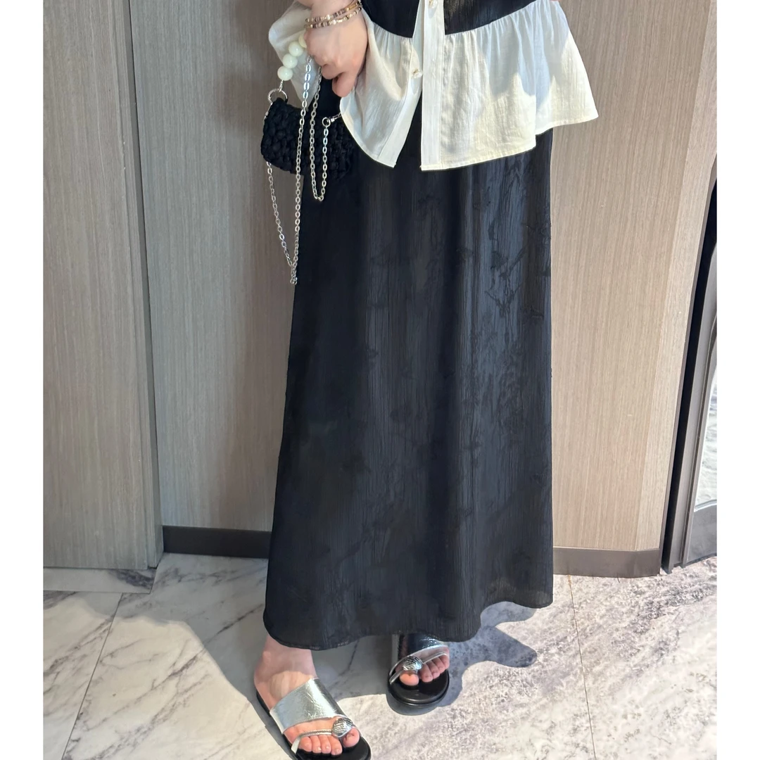 南岛风微胖大码女装2025夏季显瘦胖mm新中式半身裙PP5758