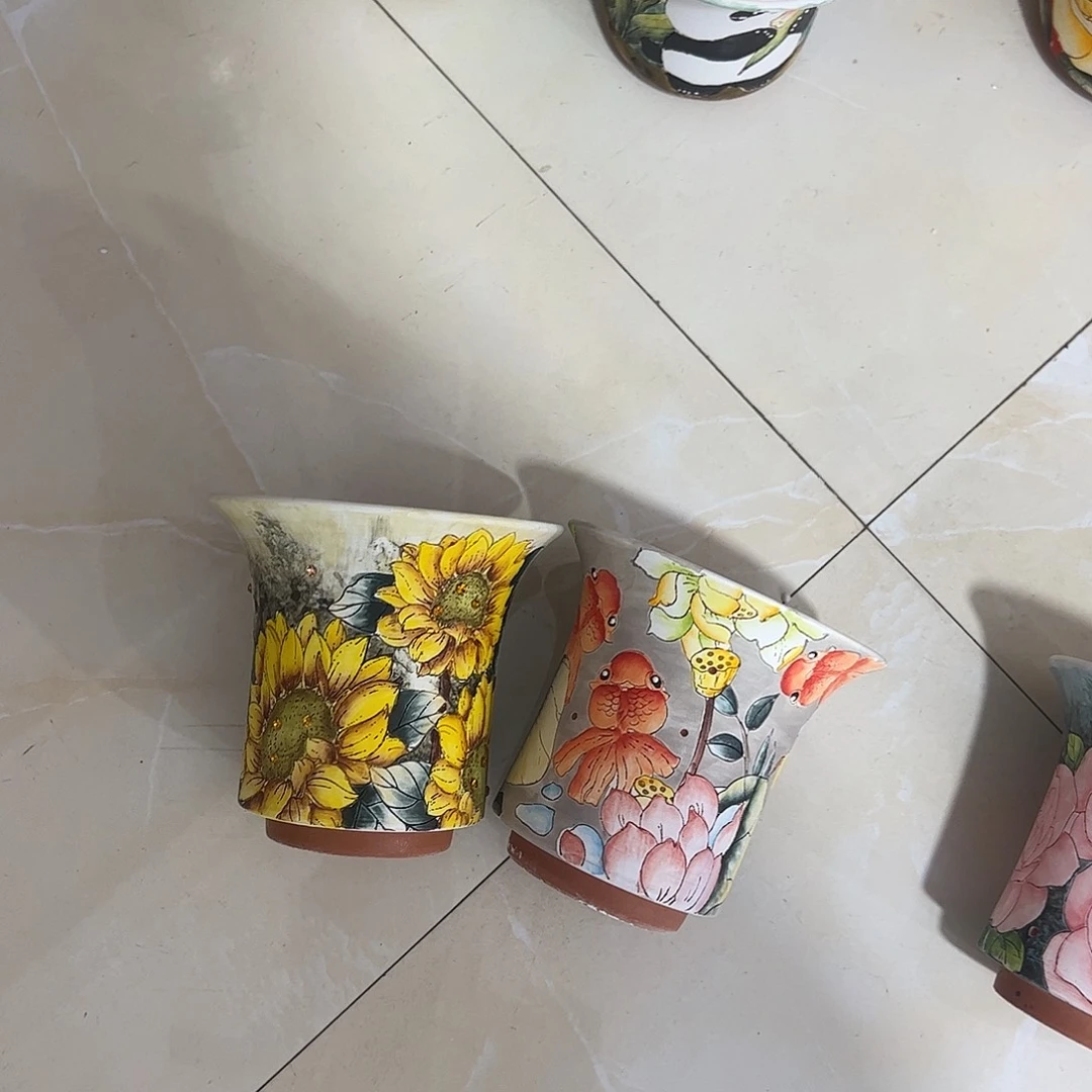 景德镇炫彩手绘口12.5高12