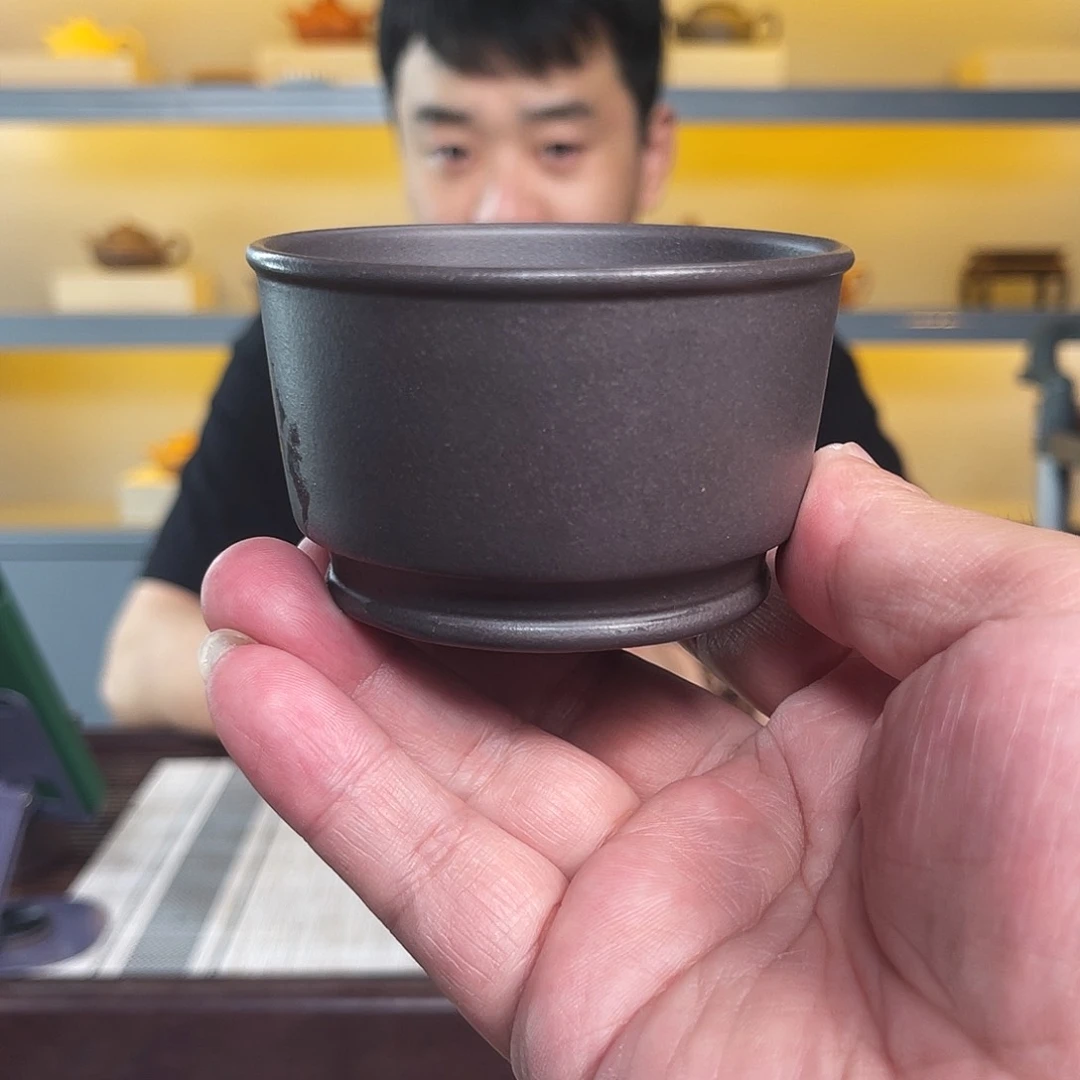 茶壶紫砂清灰宽口杯