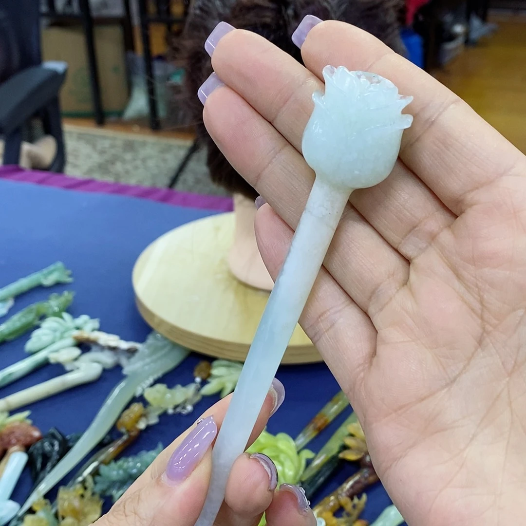 蛇纹石玉发簪未镶嵌