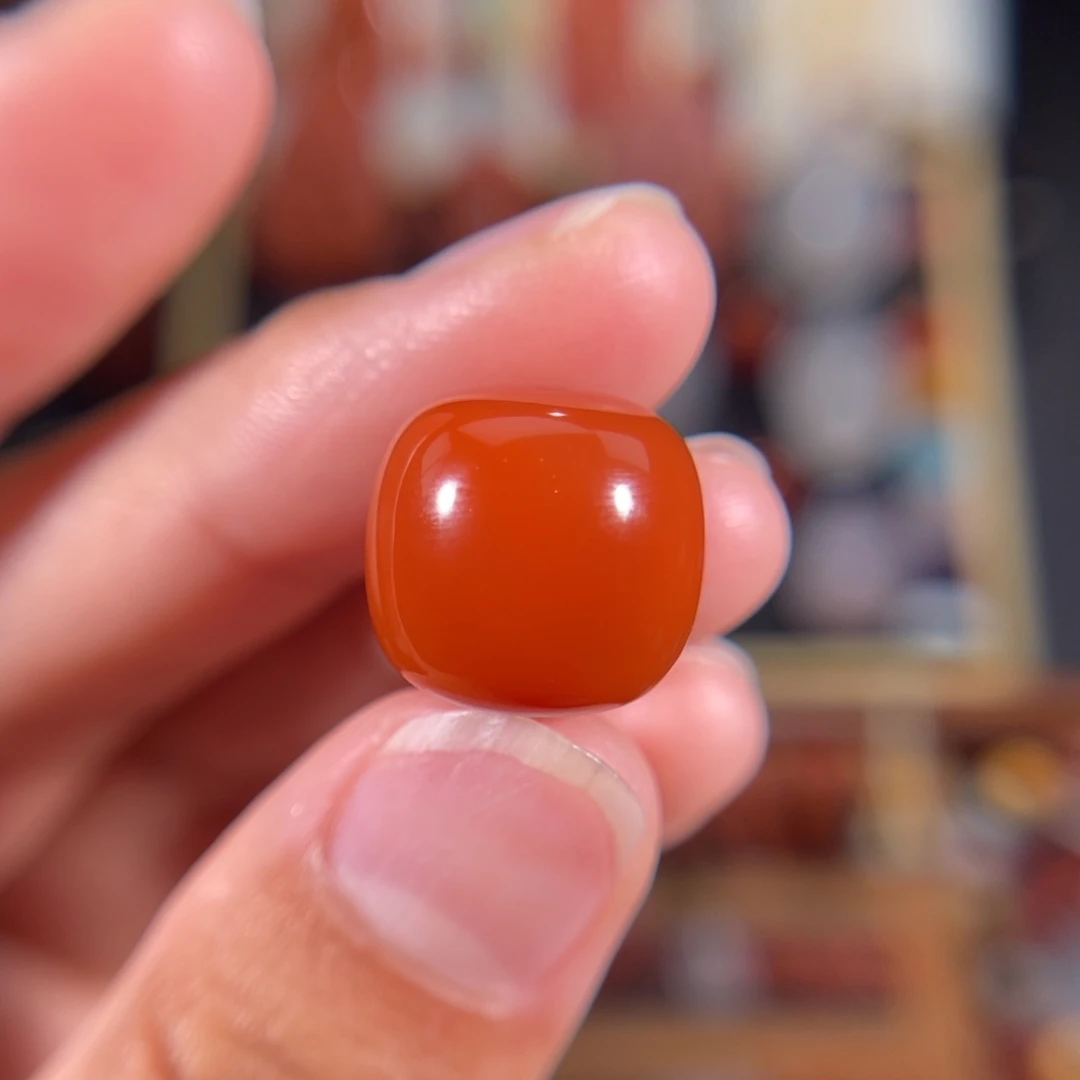 南红玛瑙大黑洞老型珠14.5未镶嵌