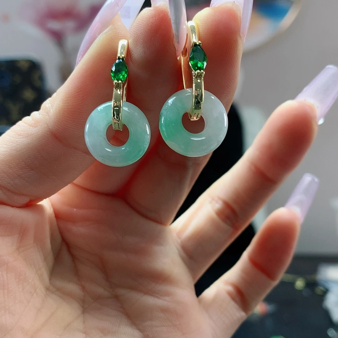 【闪购商品】翡翠耳饰未镶嵌，