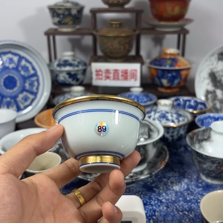 夕***小景德镇手工手绘陶瓷