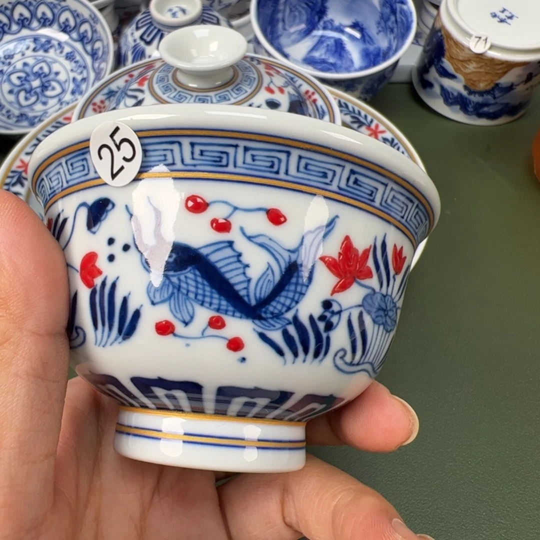 陶瓷景德镇纯手工纯手绘茶具木木25