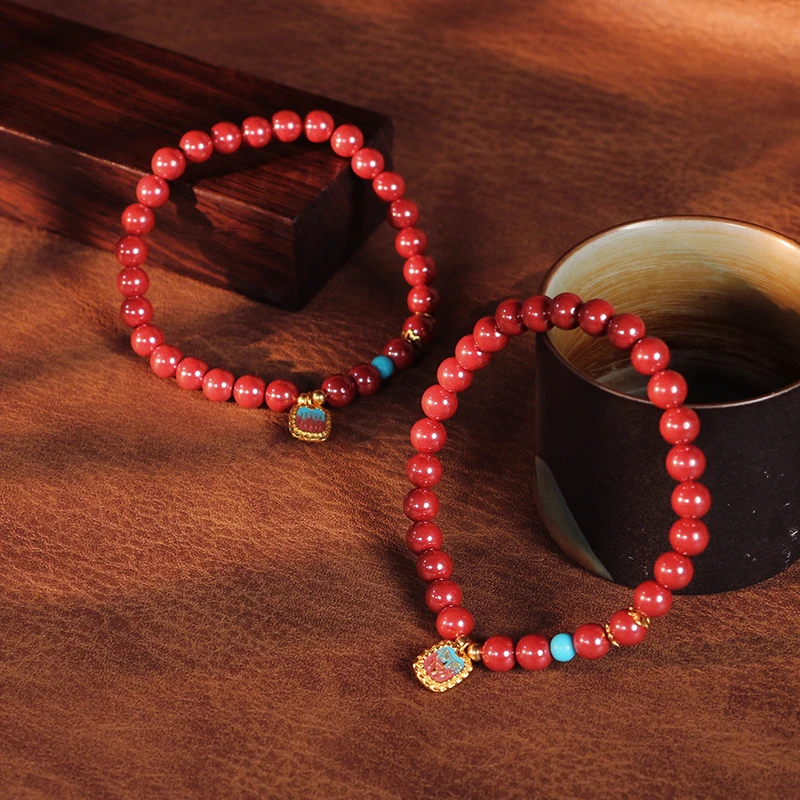 含辰砂工艺品朱砂手链-多样性发其一