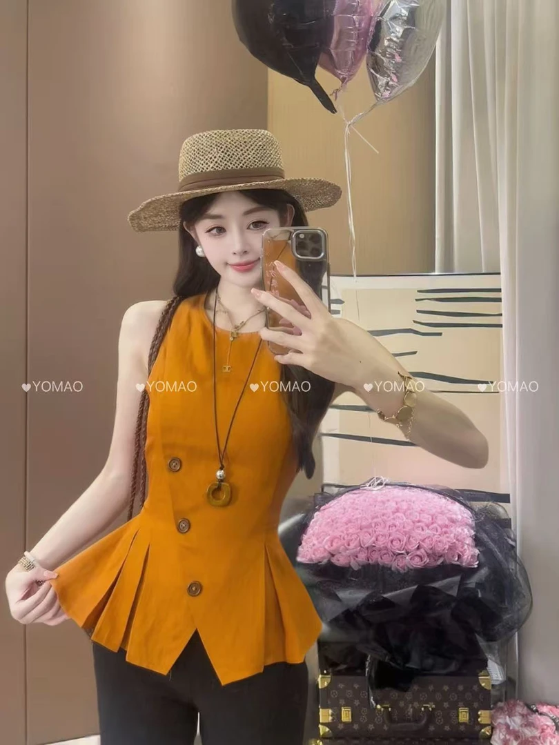 尤猫 YOMAO 洋气设计感吊带背心显瘦打底上衣女Y31399X