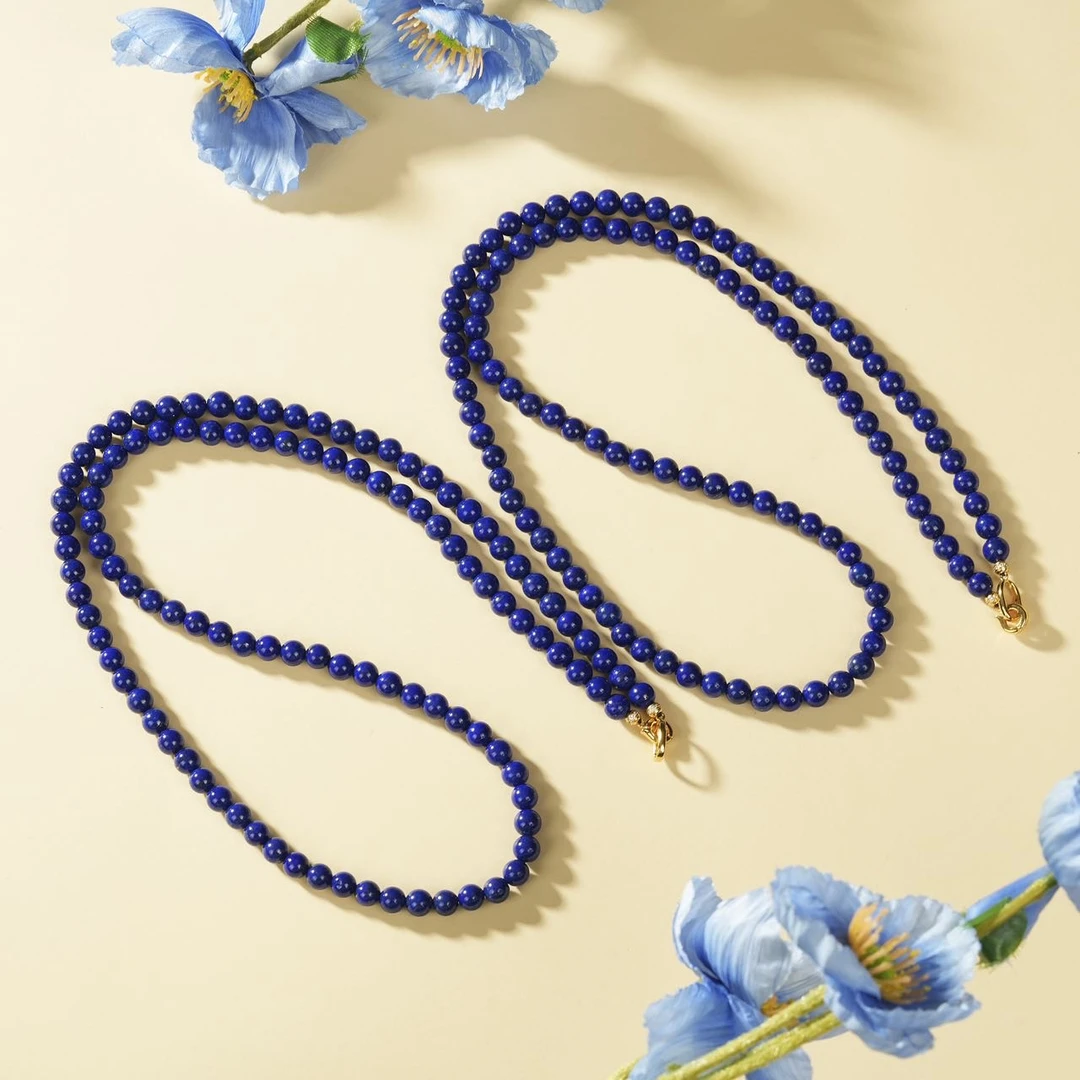 【云上好物】青金石DIY项链-多样性发其一-7mm-DS75122-25（JG）