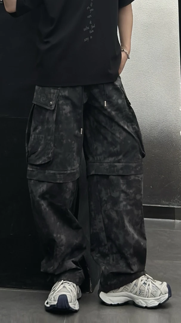 Oubisheng 小欧家 夏季工装裤 裤脚可拆卸美式休闲宽松潮流