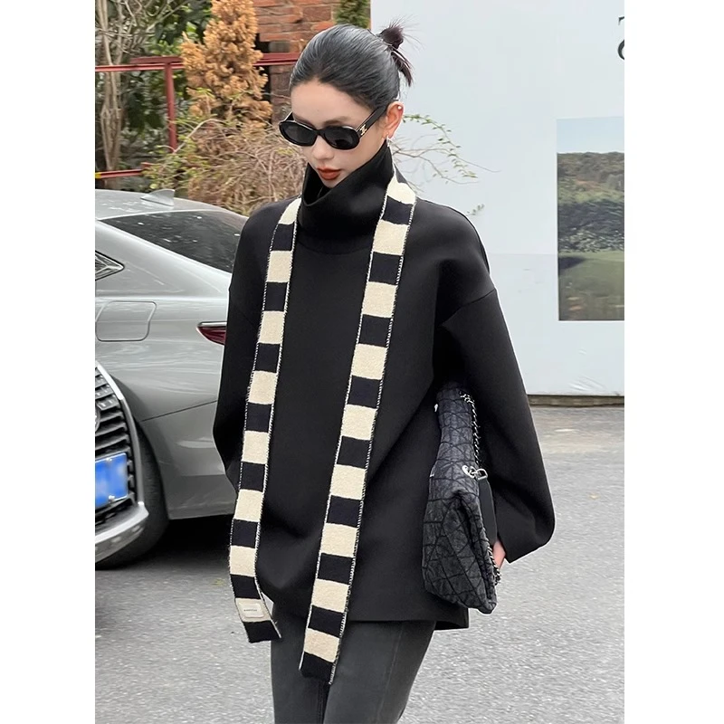 美洋MEIYANG【棉花糖系列特卖捡漏】夜曲卫衣 空气层高领上衣