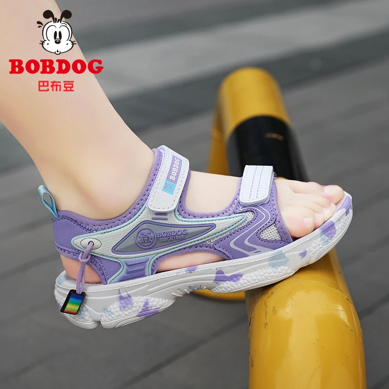 巴布豆童鞋女童凉鞋2025夏季新款公主儿童运动凉鞋子小女孩沙滩鞋