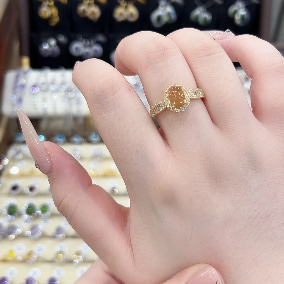 银S925镶嵌水晶戒指