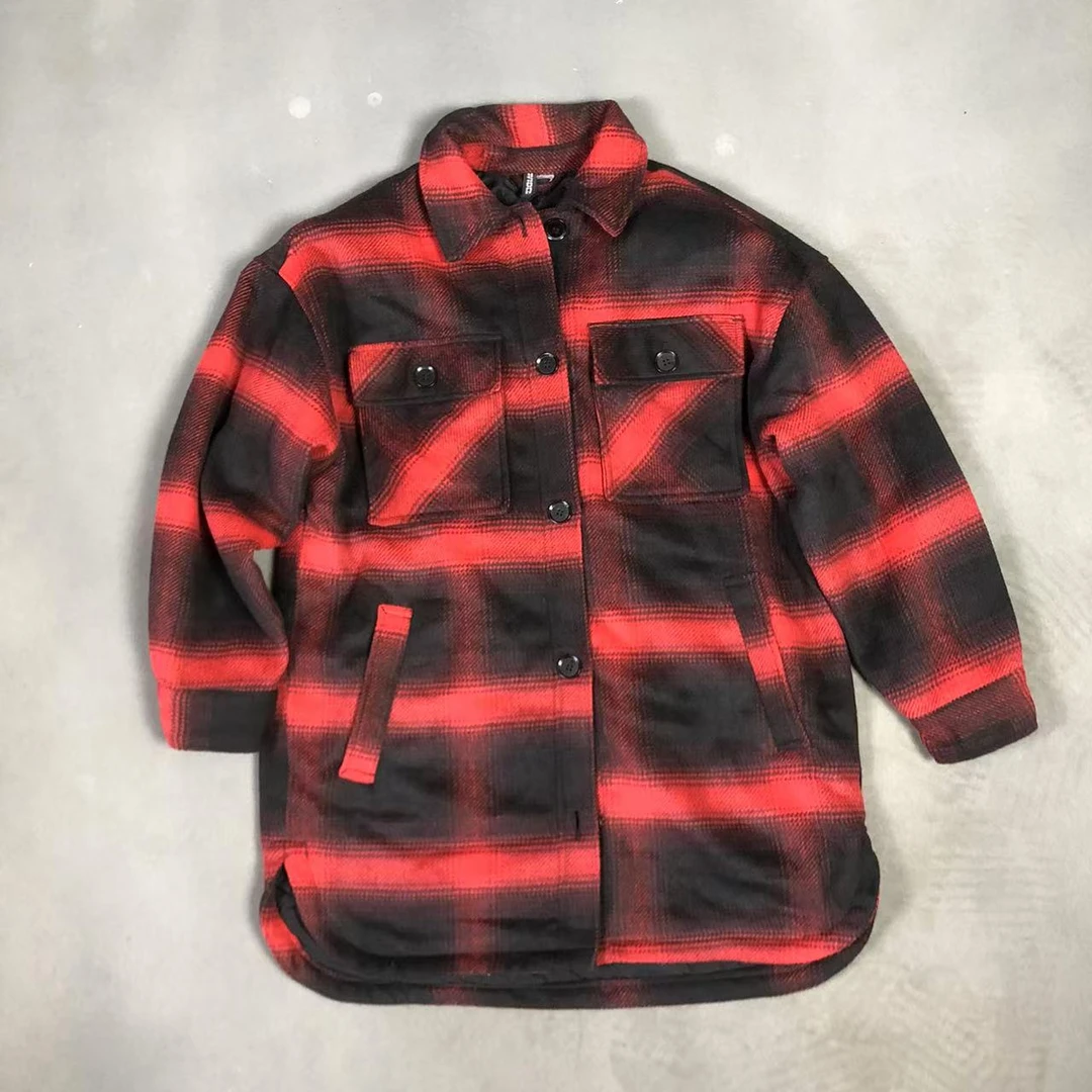 品牌撤柜经典格子休闲衬衣棉服男女同款尺码偏大