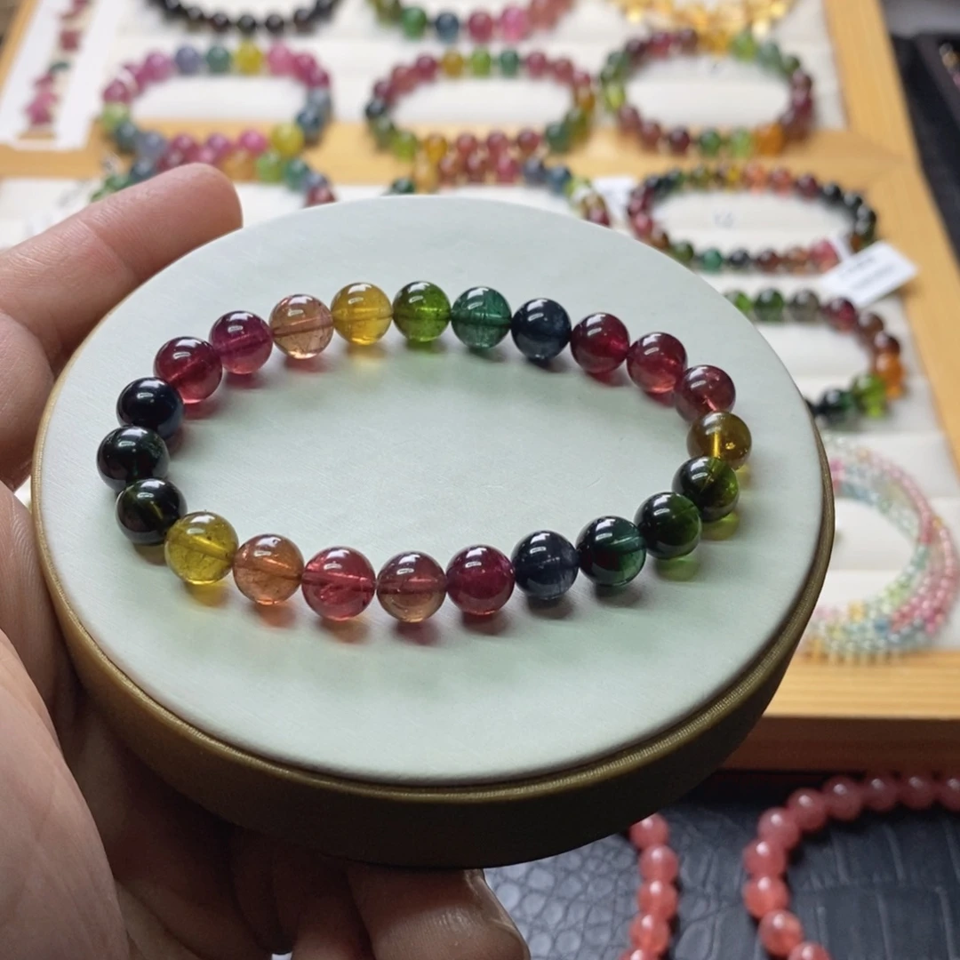 碧玺手链碧玺未镶嵌