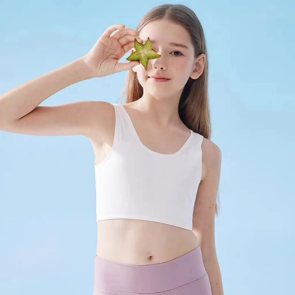 【米果妈】发育期少女固定杯背心(一组2条-款式，颜色不挑)B5300