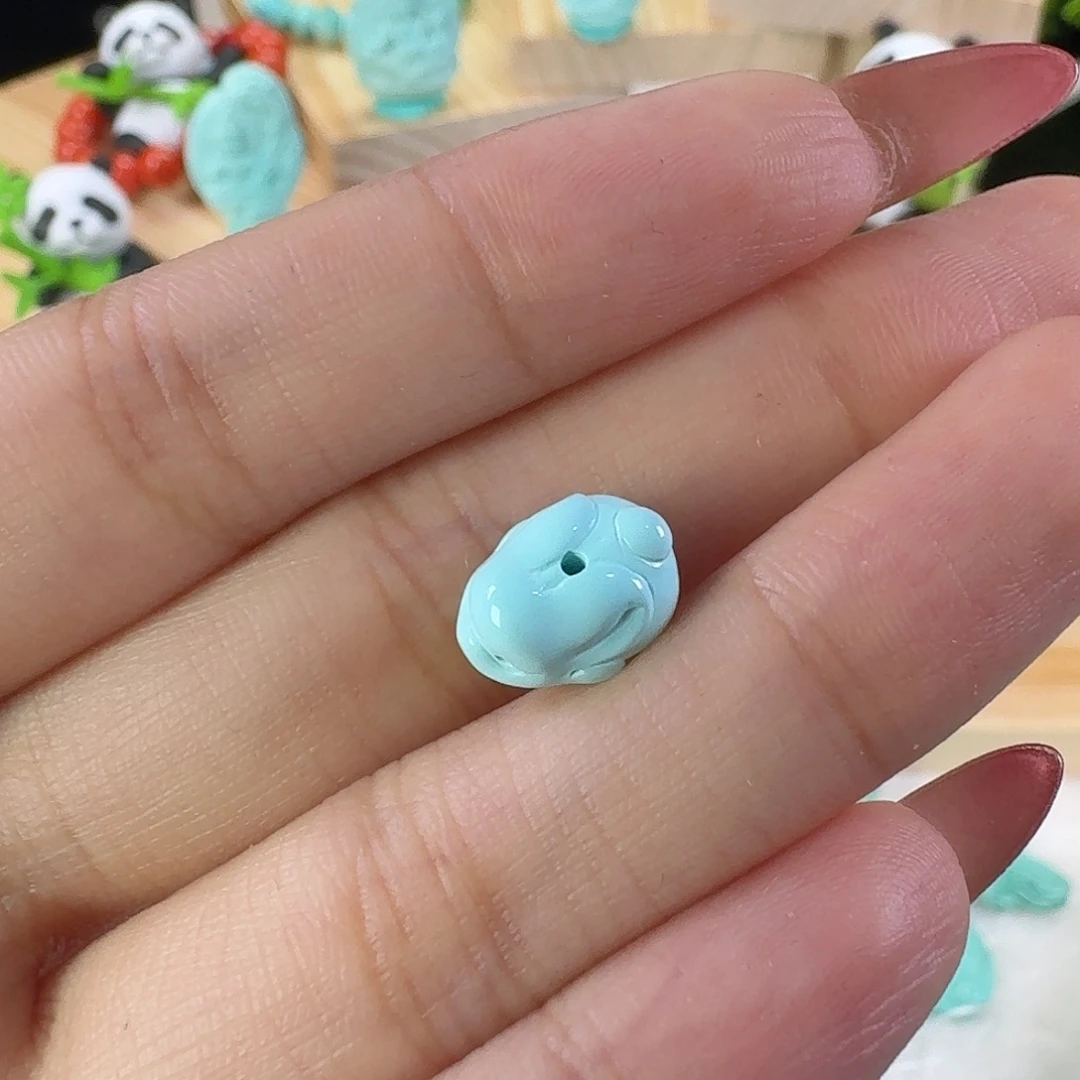 蒙***乳绿松石未镶嵌吊坠(不含链)