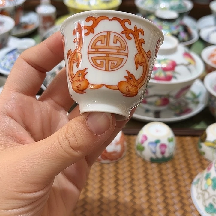手绘茶杯盖碗陶瓷