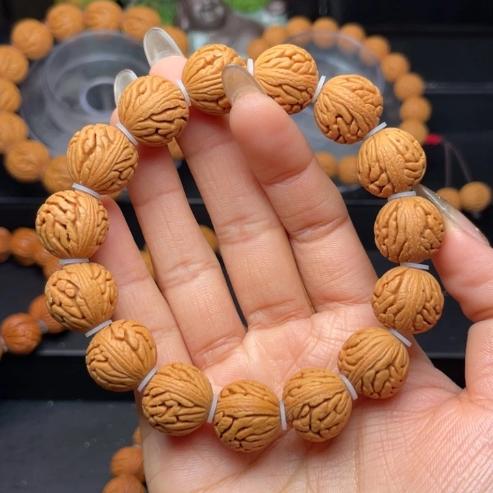 桃核手串15尺寸密纹绣球（39号链接）