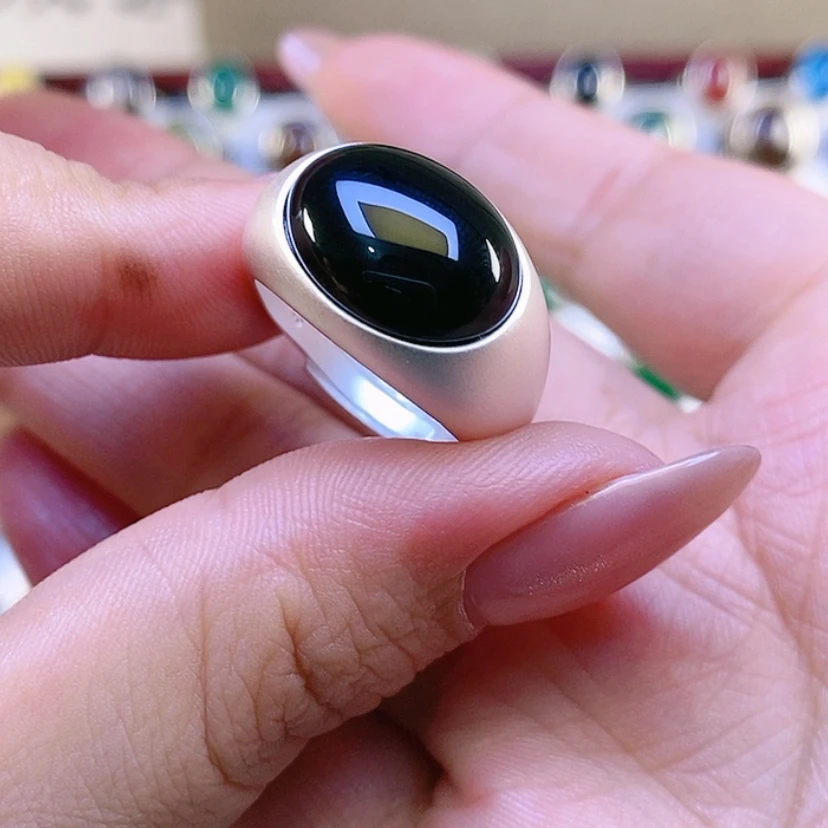【闪购商品】银S925镶嵌戒指玛瑙/玉髓