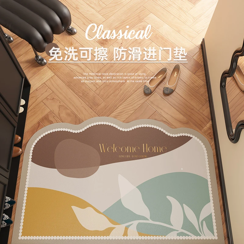 入户门地垫pvc可擦免洗进门口玄关防滑脚垫2025新款地毯耐脏裁剪