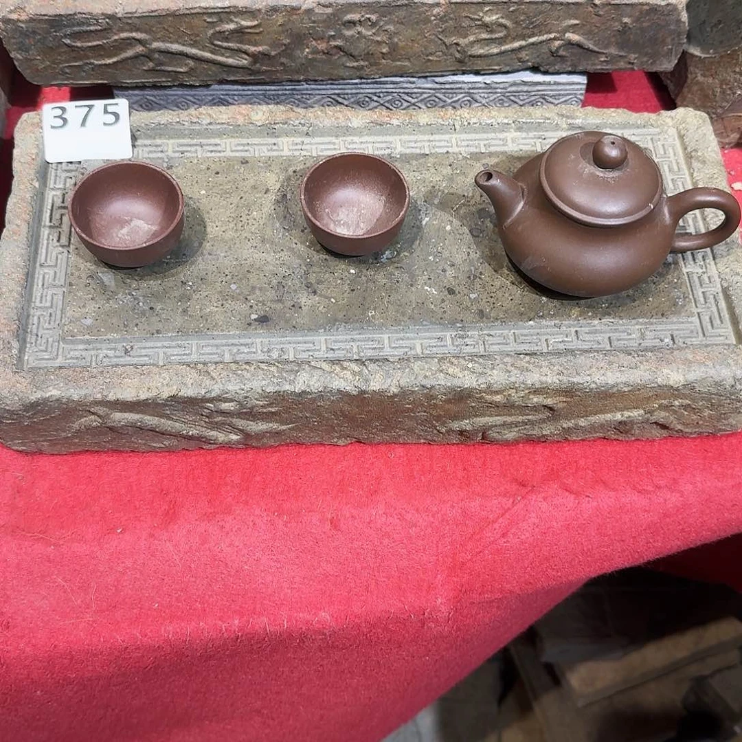 六***蛋老砖后刻干泡茶台