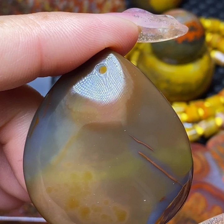 玛瑙/玉髓颈饰足银镀金镶嵌