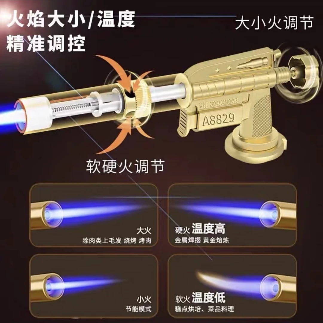 新款全黄铜高温双电子打火多种场景使用