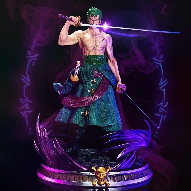 海贼王手办GK梦幻索隆三刀流双头场景雕像盒装手办航海王