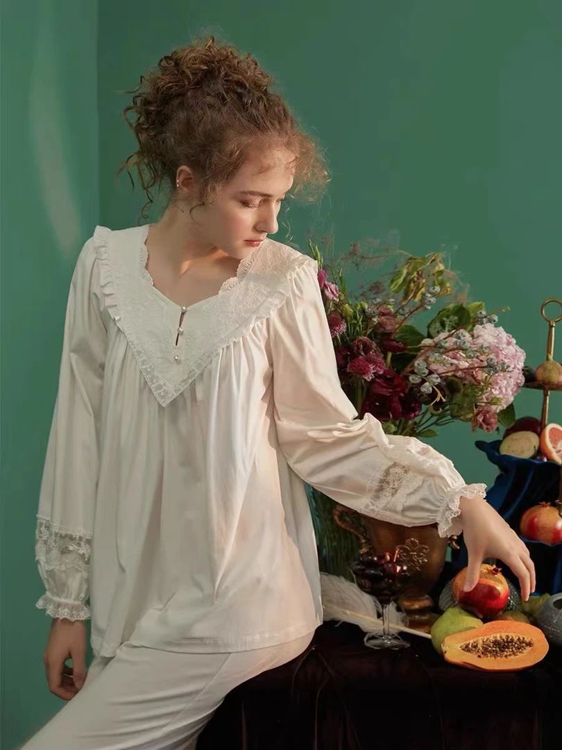 ChelnlSeey/尘熙原创睡衣宽松棉质可外穿复古风休闲家居服