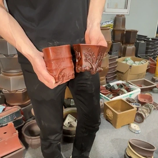 紫砂花盆诚***爱宜兴紫砂