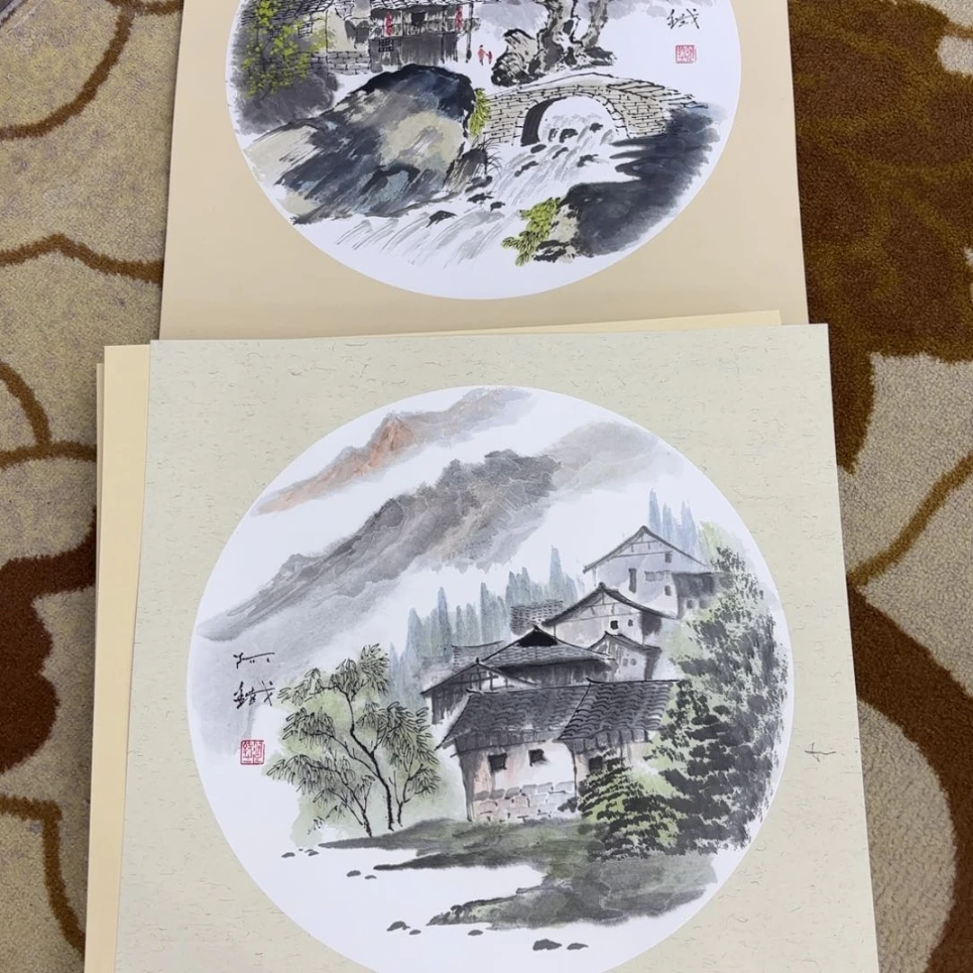 国画毛*啊铁斗方李欣主播