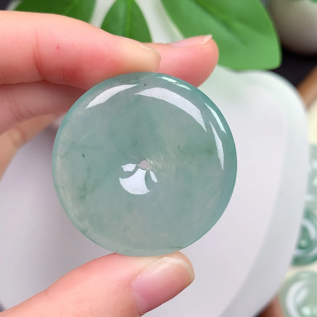 颈饰未镶嵌翡翠平安扣 35.6-6.0mm