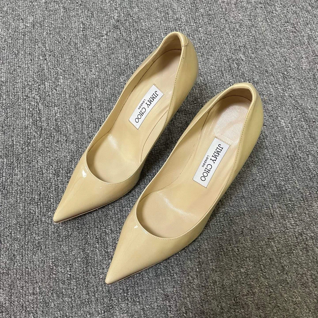 95新 JIMMY CHOO/吉米周 ROMY 气质尖头细跟高跟鞋 36码/11895