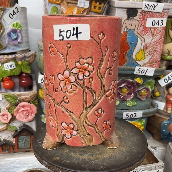 粗陶材质多肉花盆