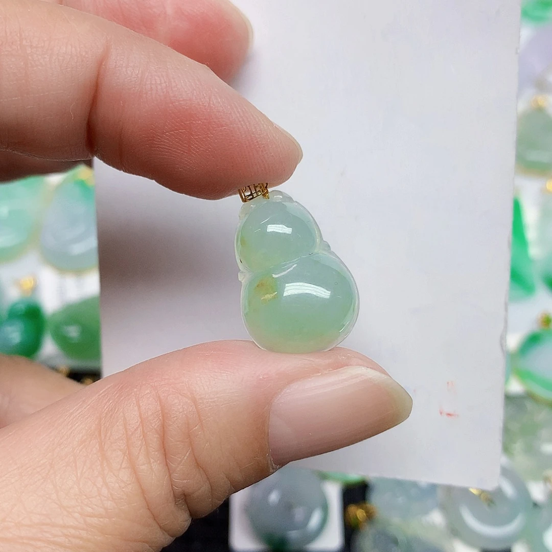 翡翠18K金镶嵌颈饰346677