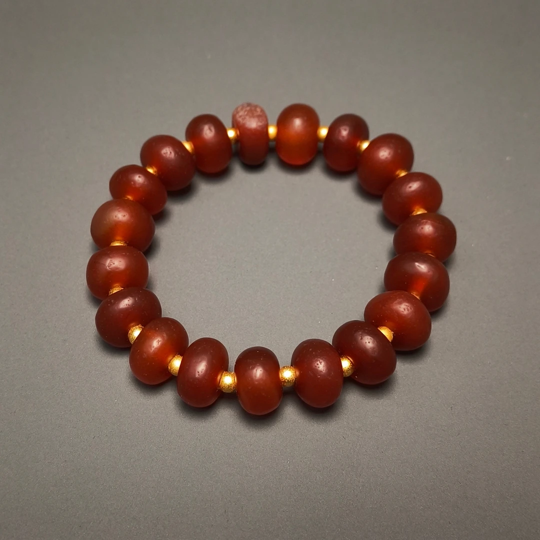 清晚期玛瑙串/DZ152642/古玩/收藏/德州文物