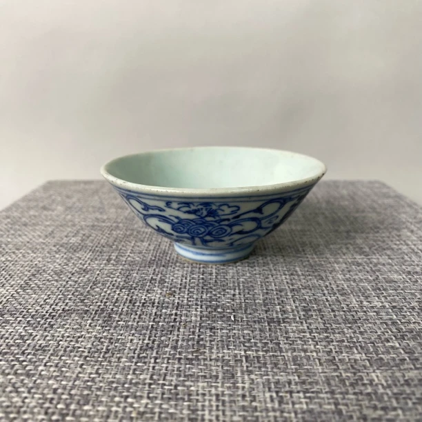 青花缠枝莲纹斗笠茶园36｜飞皮｜KC20251211003