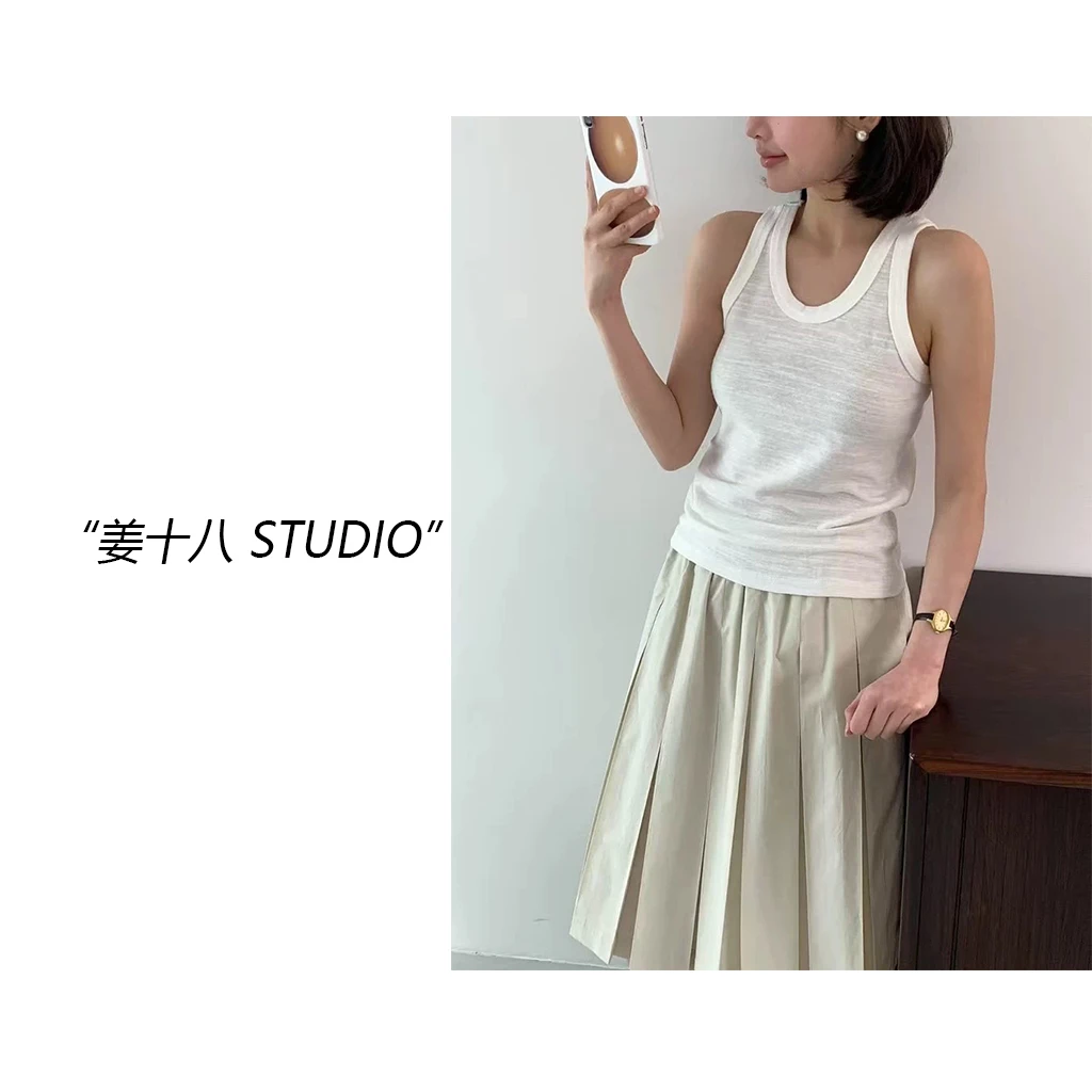 姜十八-「简约不简单」韩国单！25春款百搭舒适无袖圆领背心