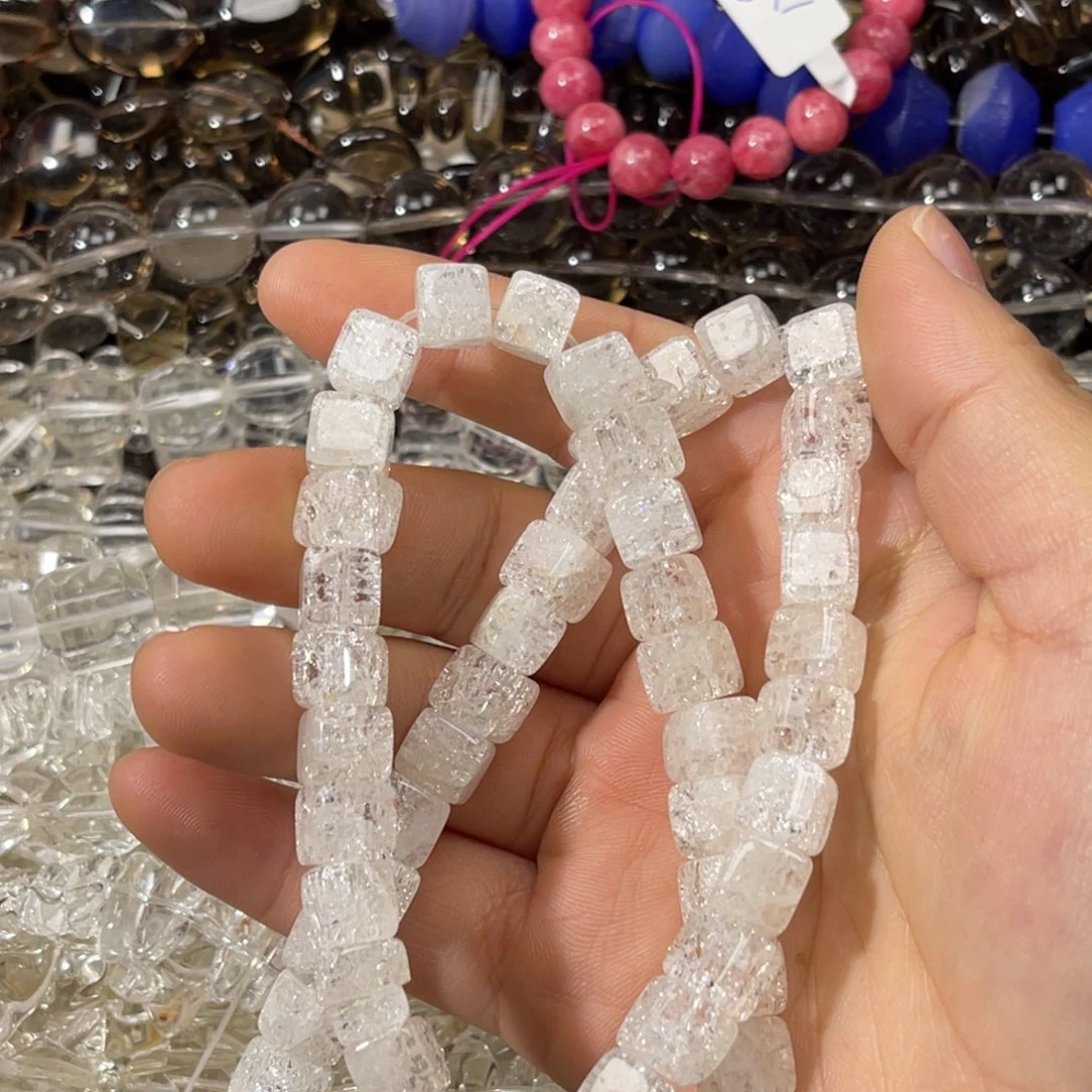 珠宝半成品紫晶银S925镶嵌爆花阿赛方糖