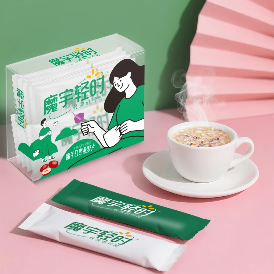 [魔芋红枣燕麦片]方便冲调即食营养早餐健身餐魔芋红枣燕麦片