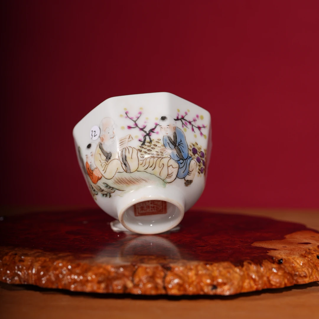 32清同治人物小杯瓷器收藏 文物商店 明清老瓷器 非仿古工艺品
