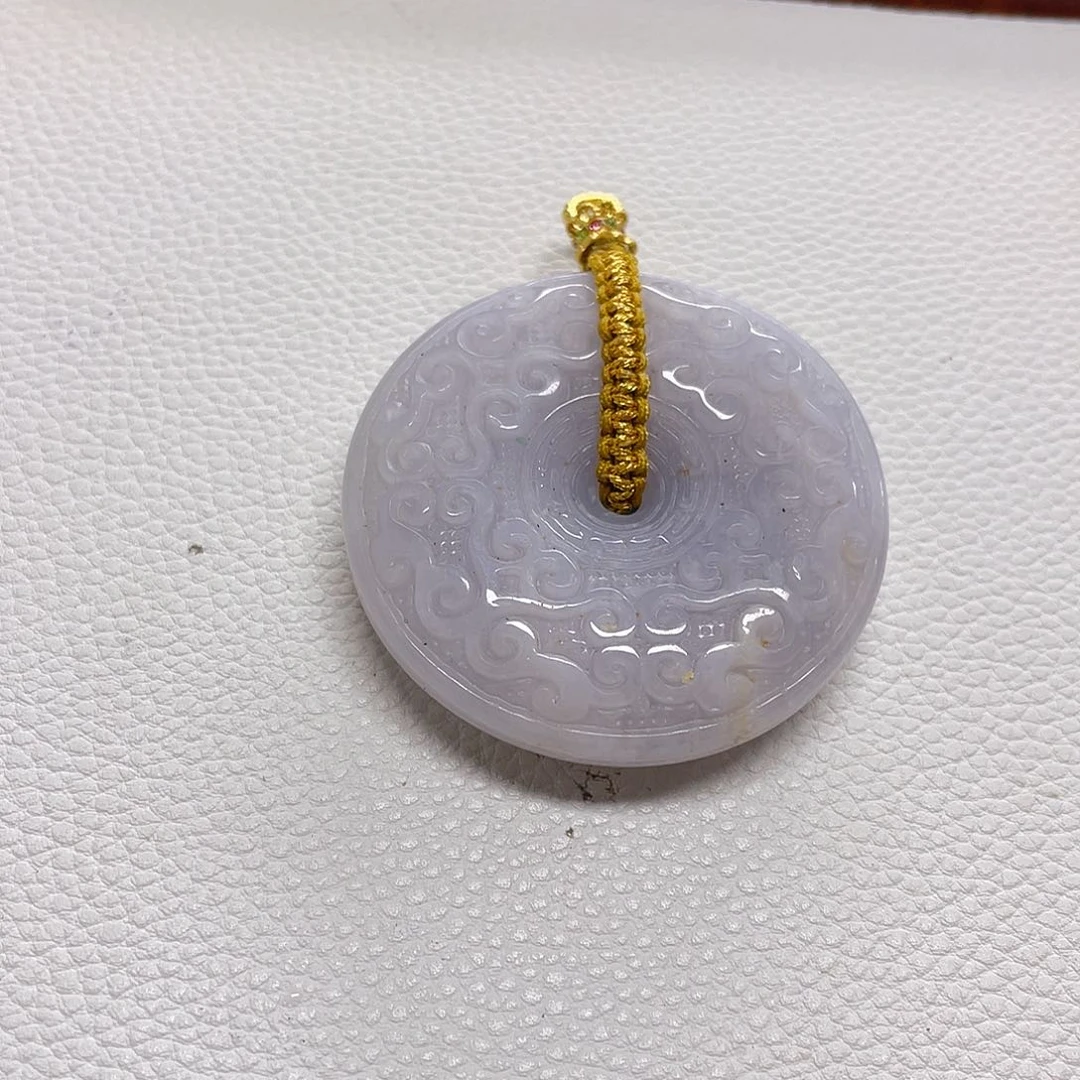 翡翠未镶嵌颈饰翡翠雕花吊坠