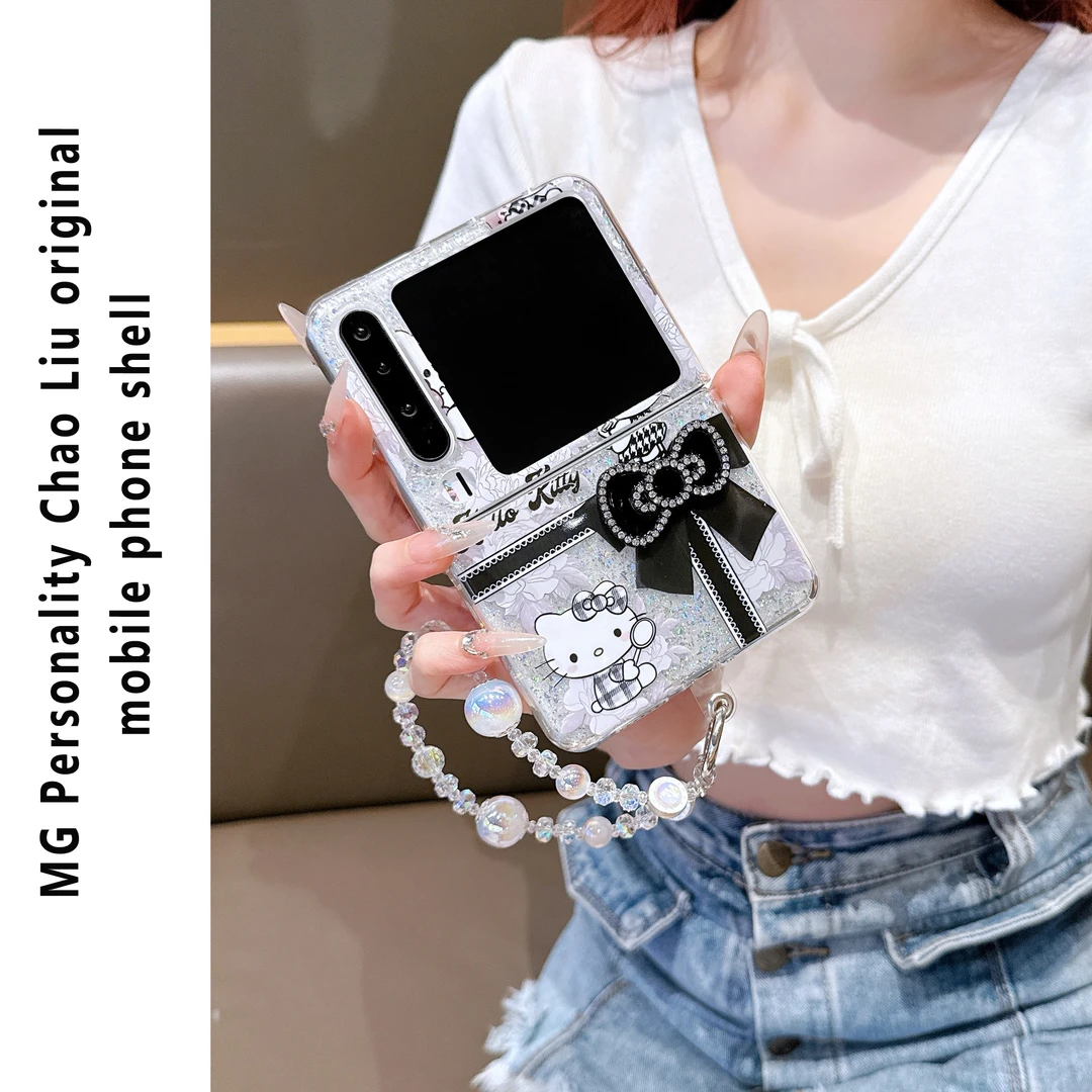 ins暗黑风KT蝴蝶适用华为PuraX壳pocket2折叠屏zflip6网红OPPOfin