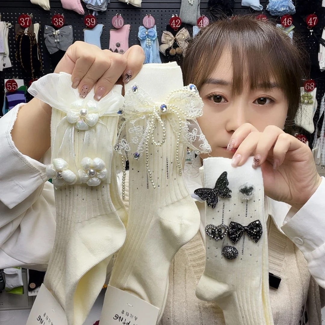 棉白色组合三双装