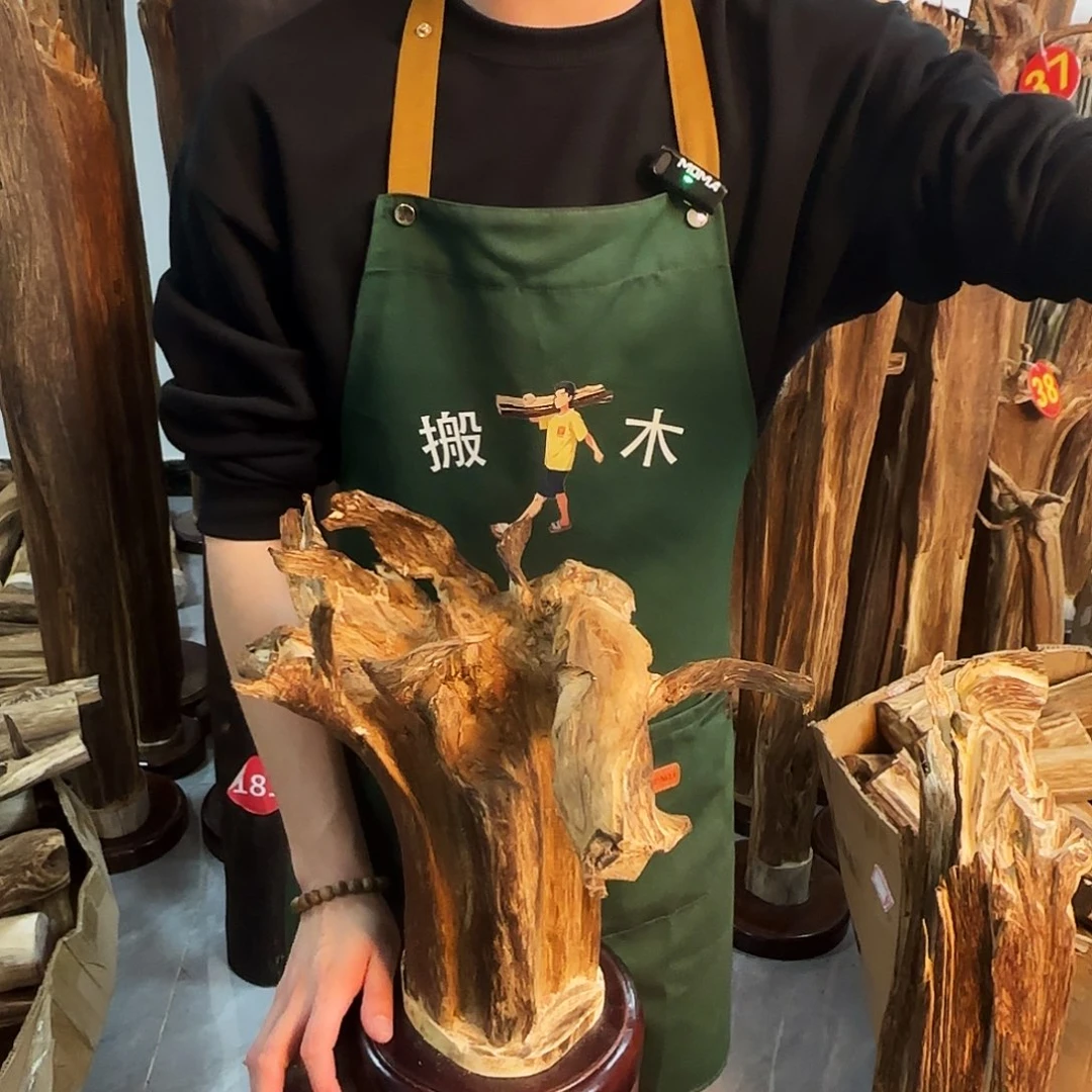 沉香摆件天然沉香原木摆件➕底座