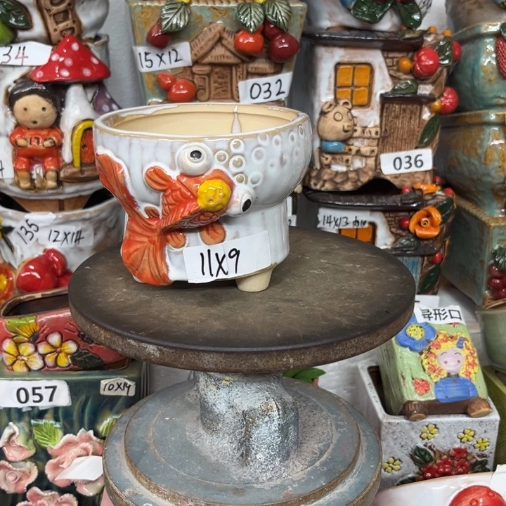 紫砂花盆粗陶材质多肉花盆